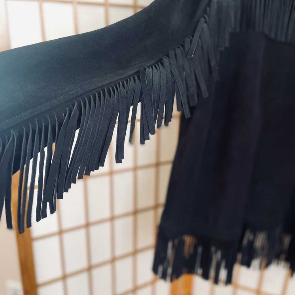 Madewell Leather Blazer with Fringe